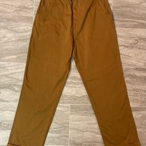 Vintage 1970s Men's Brown Pants Straight Leg Rockabilly NWT Deadstock Unworn